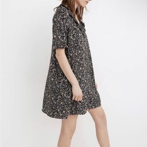 Madewell Medium Ruffle Button Trapeze Dress in Folkmagic Floral Cottagecore